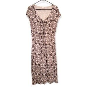 Boden Neutral Geometric Print Knee Length Dress Size 8 Long